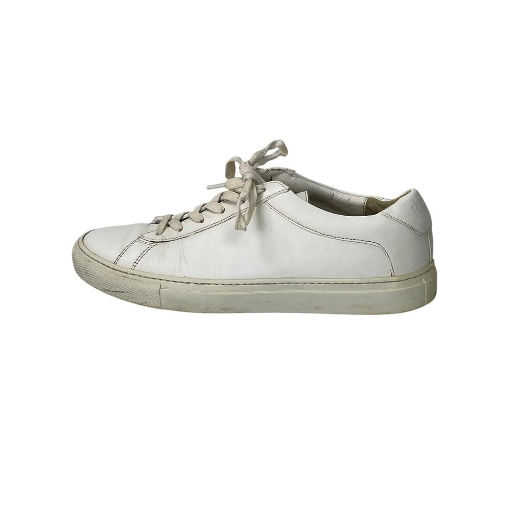 Koio Men's Triple White Leather Lace Up Low Top Casual Sneakers Shoes Size US 7